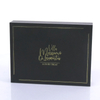 Black Leather Gift Boxes MDF Cigar Packaging Box with Gold Stamping Embossing 