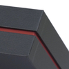 Black Leather Gift Boxes MDF Cigar Packaging Box with Gold Stamping Embossing 