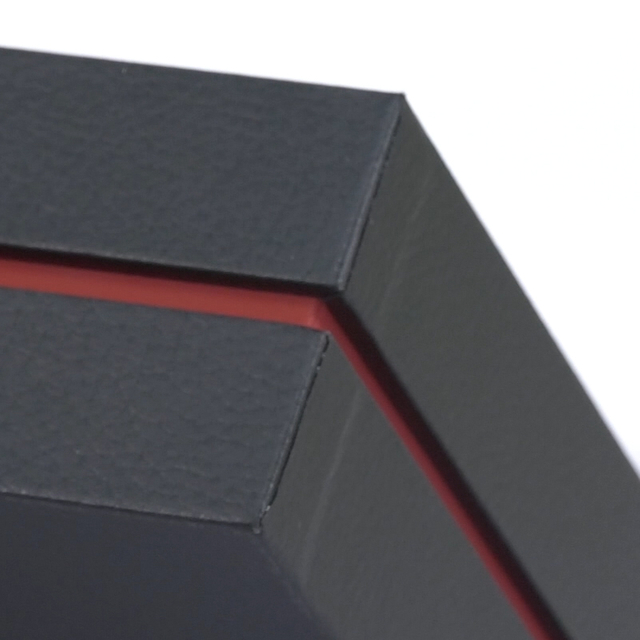 Black Leather Gift Boxes MDF Cigar Packaging Box with Gold Stamping Embossing 