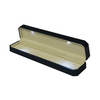 Black Leather Necklace Display Box Jewelry Packaging Box with LED lights