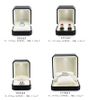 Luxury Black Leather Jewellery Set Packaging Box Ring Box Bracelet Box Necklace Box with LED light