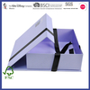 Bespoke Blue Collapsible Wellness Packaging Box Foldable Health Care Gift Box with Black Ribbon