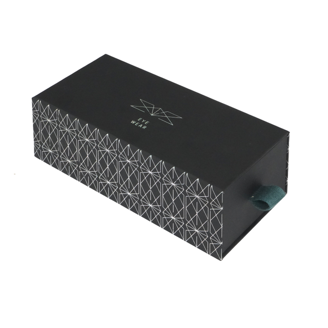 Black Sliding Drawer Box Drawer Style Rigid Box Pen Packaging Box