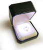 Black Leather Ring Box Jewelry Display Box with LED light