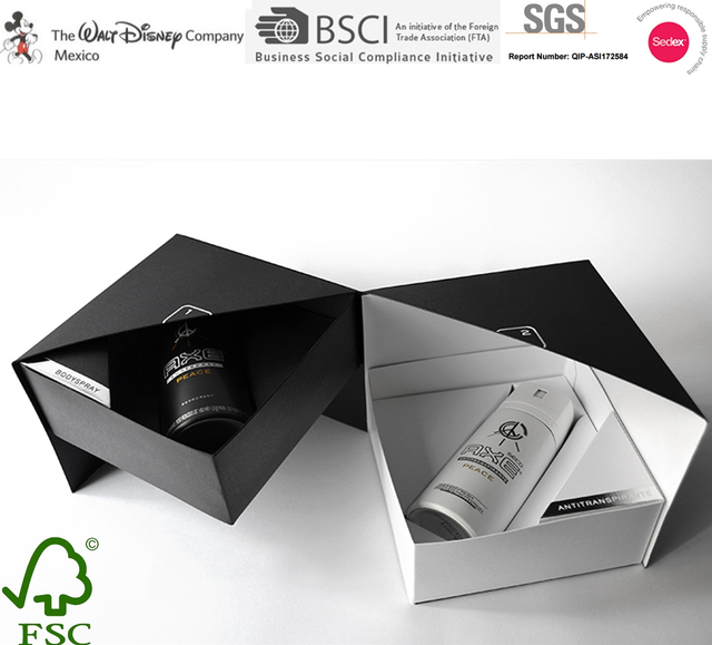 Black and White Double Layer Gift Box Double Deck Perfume Packaging Box Made In China