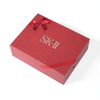 Red Rectangle Lotion Packaging Box Skincare Gift Box Body Care Box with Silk Insert
