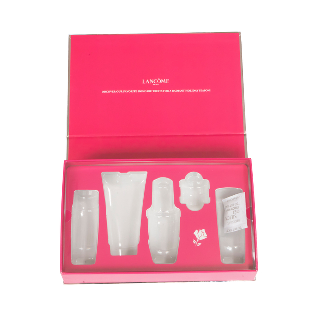 High end luxurious Cosmetic Set Packaging Box Red Gift Box with inner vactray 